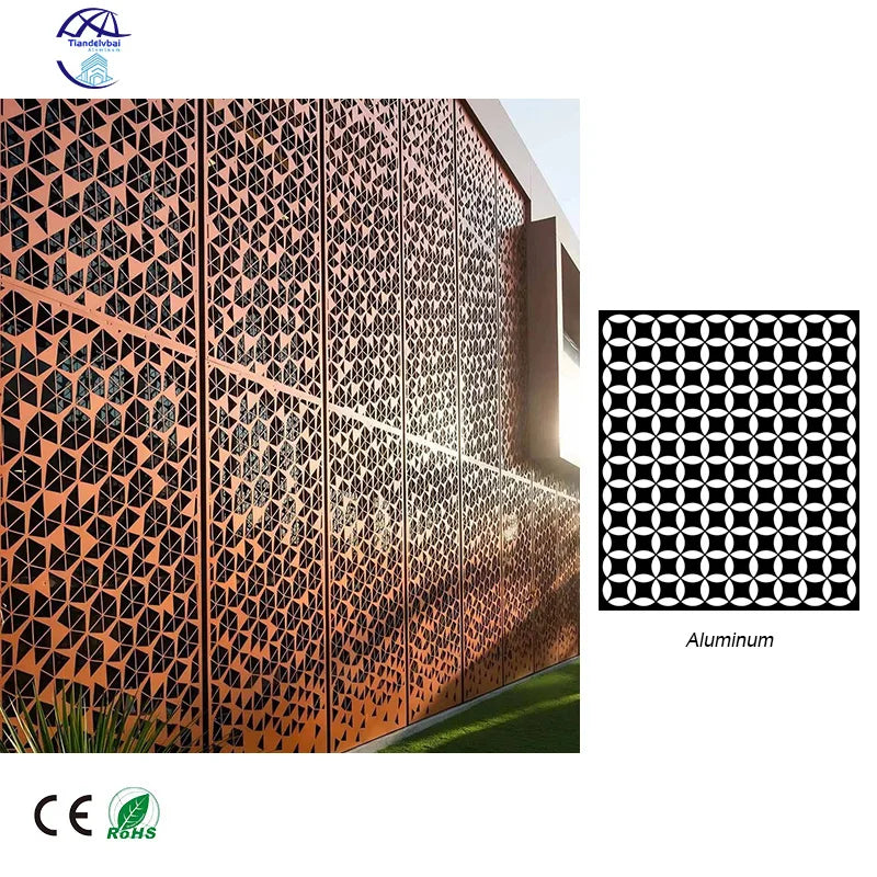 Custom Laser Cut Metal Fence Metal Aluminum Fencing Decoration Garden Fence Panels