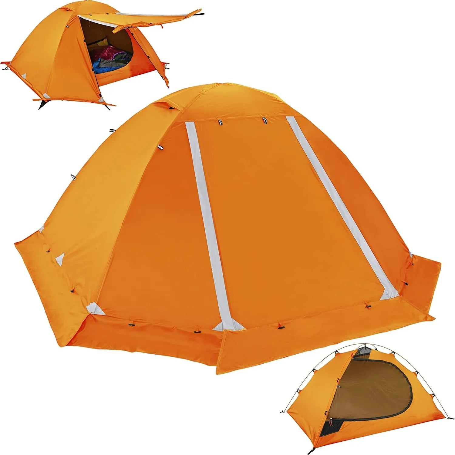 WOQI Camping Tent Includes Rain Fly Carrying Bag Outdoor Glamping Tent for Backpacking Hiking or Beach