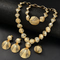 Quality Promotional Gold Plated Dubai Jewelry Set Rhinestone Necklace and Earrings Jewellery Sets
