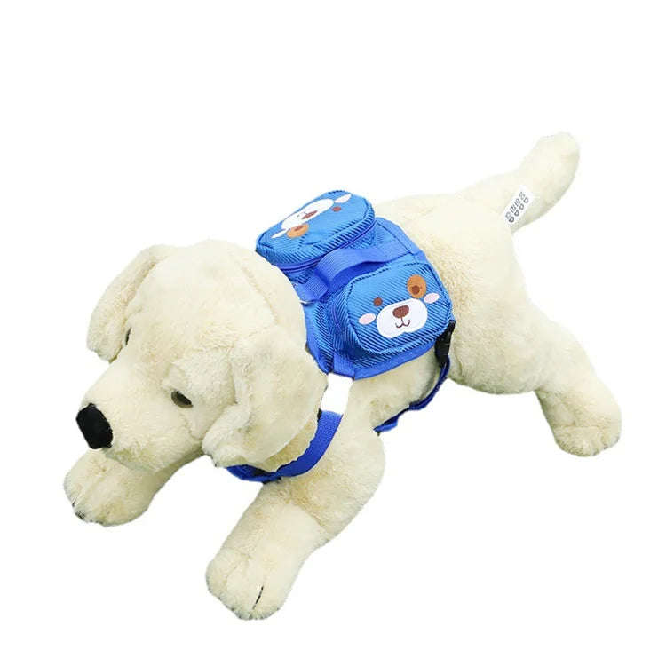 Hot Sale Breathable Cute Pattern Pet Double Pack Bag Large and Medium Dog Travel Backpack