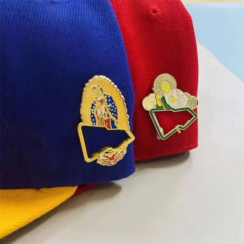 Custom Wholesale Hot Sale Frame Hat Pin Catholic Christian Jewelry Gift Virgin Mary Enamel Pin