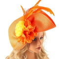 New Athleisur Hawaiian Fascinators Women Fashion Straw Church Wedding Theme Party Derby Hat Millinery for Women Ladies