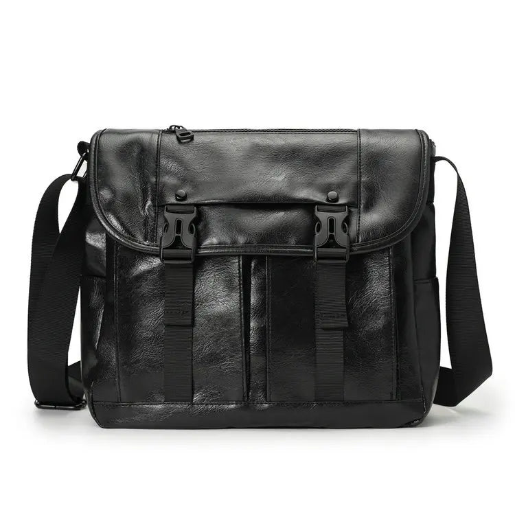 2024 Large Capacity  Pu Leather Sport Side Chest Sling Crossbody Luggage Travel Shoulder Messenger Bag for Men Women