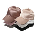 HZM-22288 Wholesale High Quality Plain Fashion Custom Satin Baseball Caps Silky 6 Panel Baseball Hat in Bulk