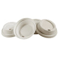 Warmpack Eco Friendly Sugarcane Bagasse Cup Lid Compostable Disposable Coffee Cup Lid for Hot Drink Catering Wholesale