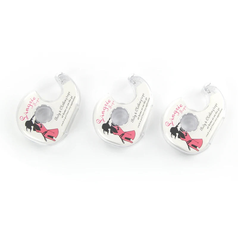 Invisible Transparent Tape Paste Clothes and Skin Double Sided Tape with Cutter