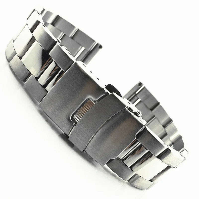 PVD Black Plated Solid 316L Stainless Steel Watch Band for Seik 20 22 24 mm Diving Watch Black Metal Chain