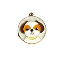 Round Cute Dog Bulldog Teddy Animal Children's Pendant Cartoon Enamel Alloy Charms
