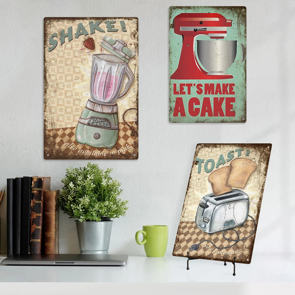 Personalized Metal Poster Retro Sign Vintage Elegant Pastry Chef Tin Sign Home Kitchen Restaurant Decor
