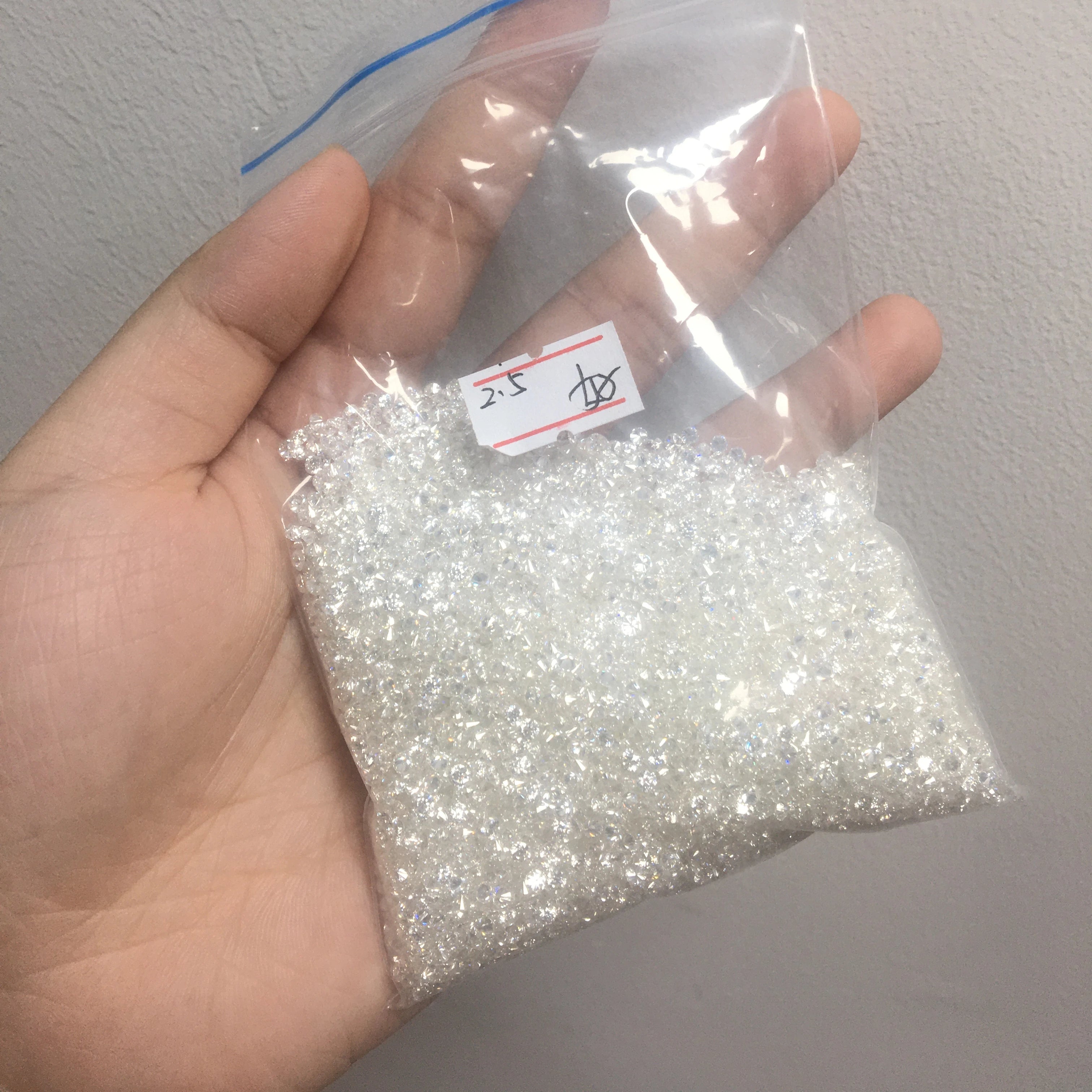 Starsgem Custom Loose Diamond Synthetic Solto Round Beads Small Melee Moissanite