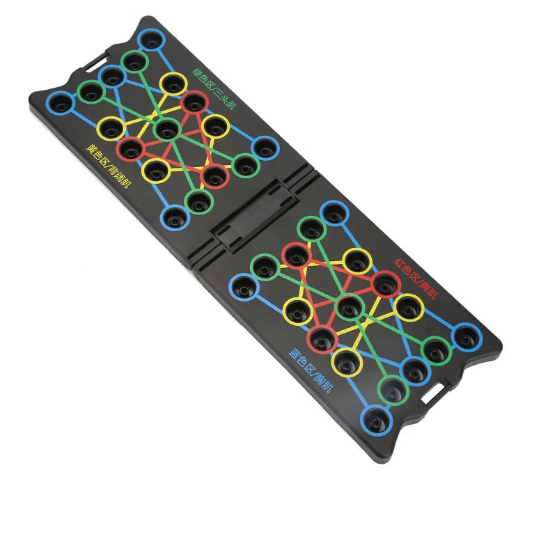 CW PSB006 Portable Pushup Board Multi Use Pushup Board with Resistance Band Pushup Board for Home Fitness