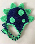 3D Embroidery Camouflage Dinosaur Beanie with Spikes and Bows for Newborns-Customizable Acrylic Baby Dragon Beanie