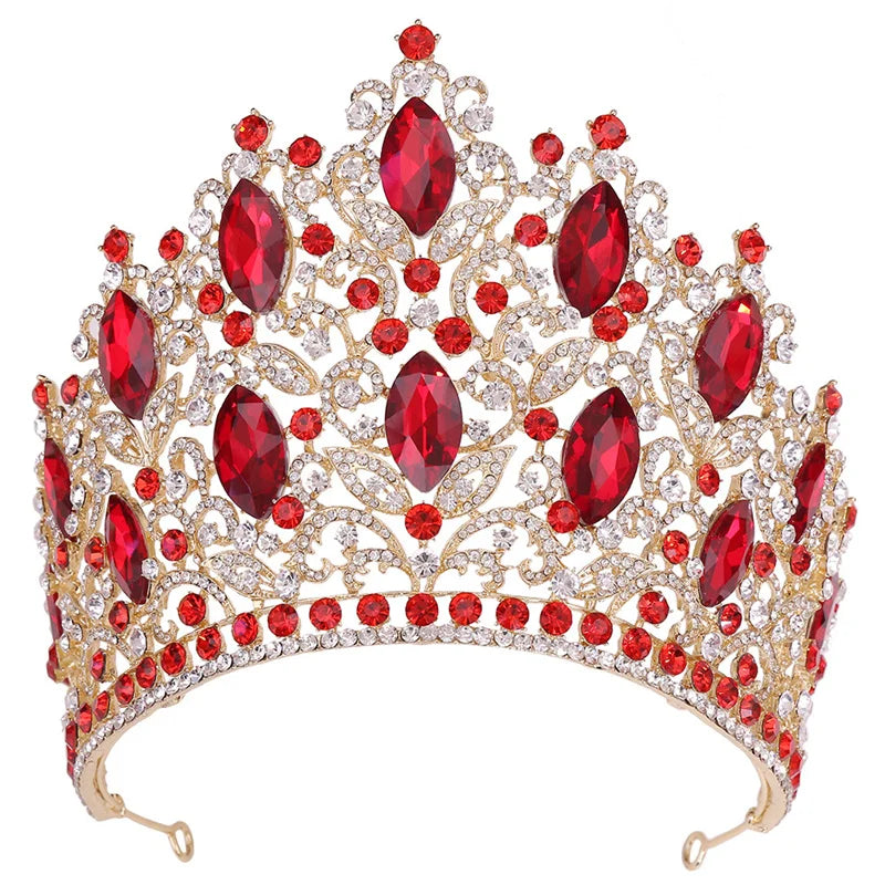Fashion Luxury Larger Tall Pageant Crown Bride Wedding Rhinestone Tiara Crowns for Women