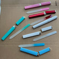 Premium Nail Filer Colorful Crystal Glass Nail File With Case for Natural Nails