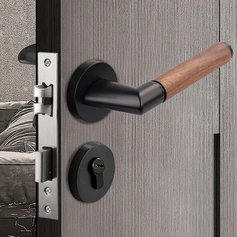 Premium Quality Aluminum Alloy Walnut Satin Grey Matt Black Lever Handle Door Handle