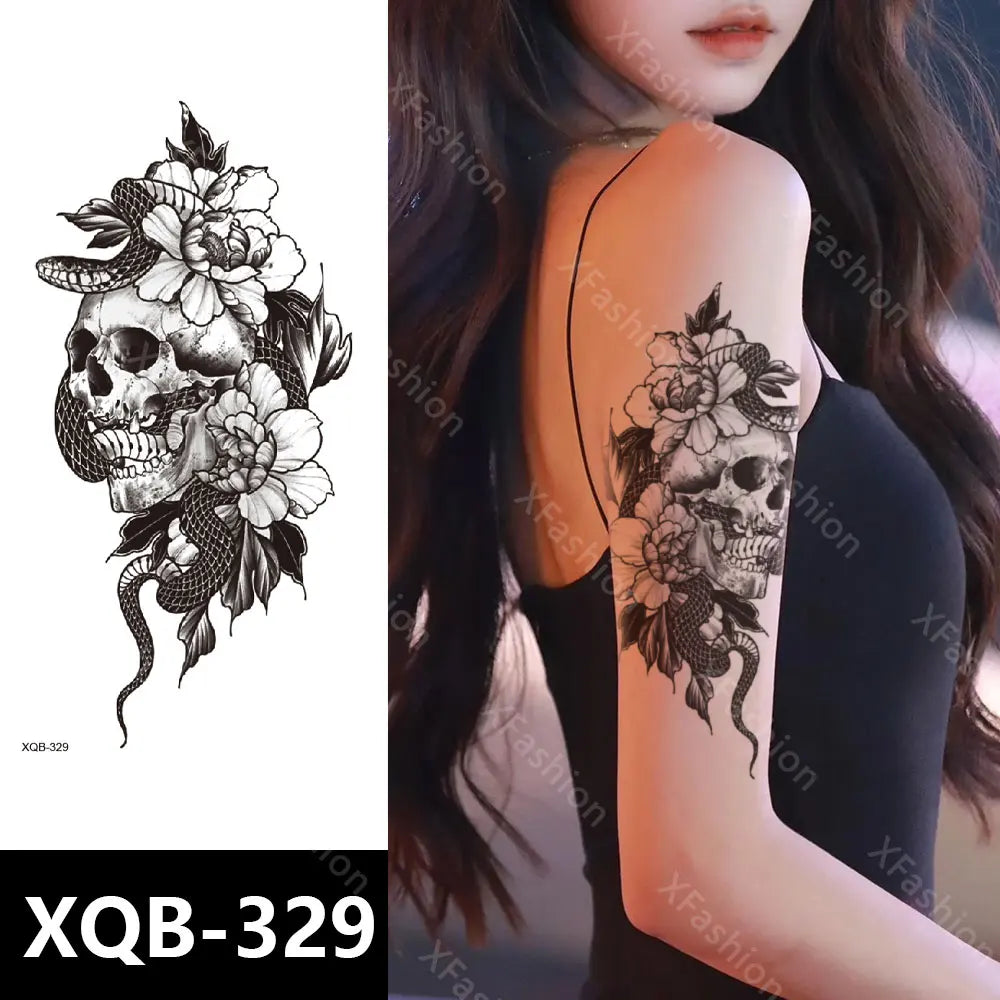 Wholesale XQB Series Sexy Water Transfer Tattoo Sticker Neck Arm Leg Shoulder Makeup Temporary Body Tattoo