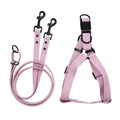 Custom Honeycomb Texture Soft Comfortable PET PVC Coated Dog Harness Breakaway Lights Rope Leash Set