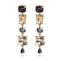Hot Sale Oval Exaggerated Fashion Statement Diamond Rhinestone Handmade Fine Jewelry Earrings Women