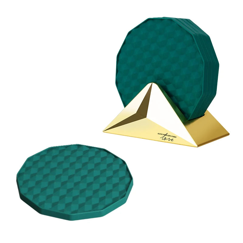 Heat-Resistant Non-Slip Eco-Friendly Nordic Style 16cm 10mm Thick Silicone Trivets for Hot Pots Pans Hot Plate Holder Heat Pad