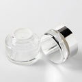 Clear 20/30/50g Airtight Glass Jar Storage for Face Cream Skin Care Toothpaste Eco-Friendly Gold Cap for Cosmetics