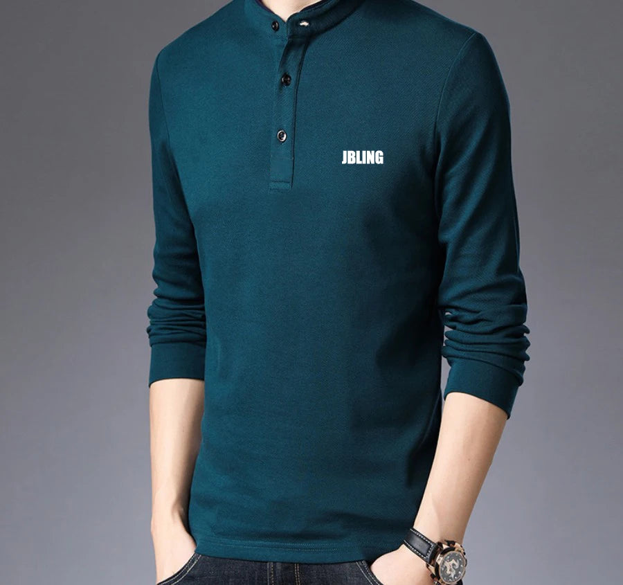 Long Sleeve Private Label Polo Shirts Designs for Men