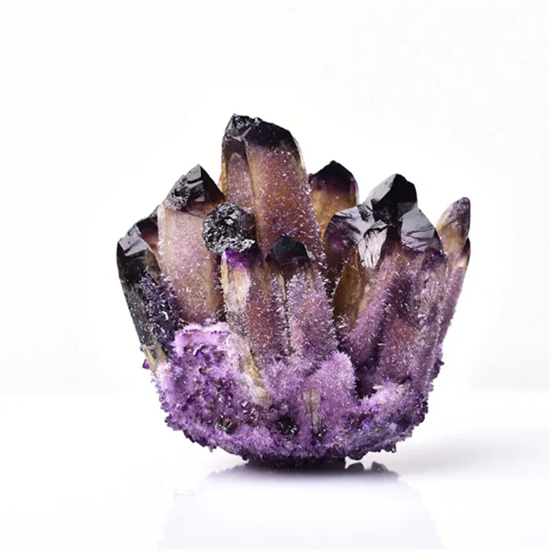 Natural Purple Amethyst Quartz Crystal Cluster Geode Druzy Home Decoration Gemstone Specimen