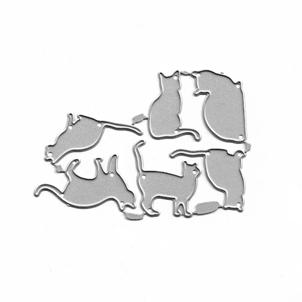 Cats Dies for Scrapbooking Craft Molds Carbon Steel Die Cut Stencil Planner Dies