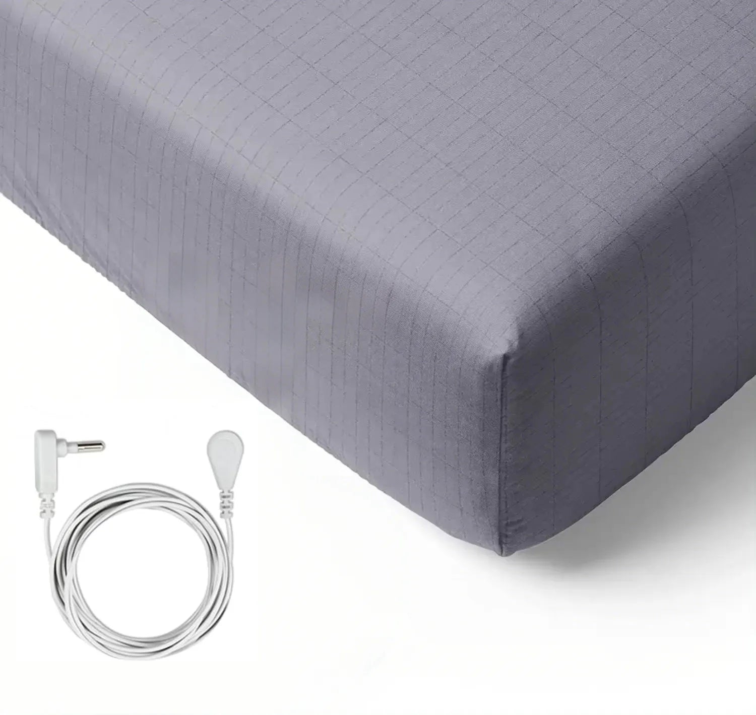 95% Cotton+5% Silver Grounding Fitted Sheet Solid Color Soft Grounding Bed Fitted Sheets for Home