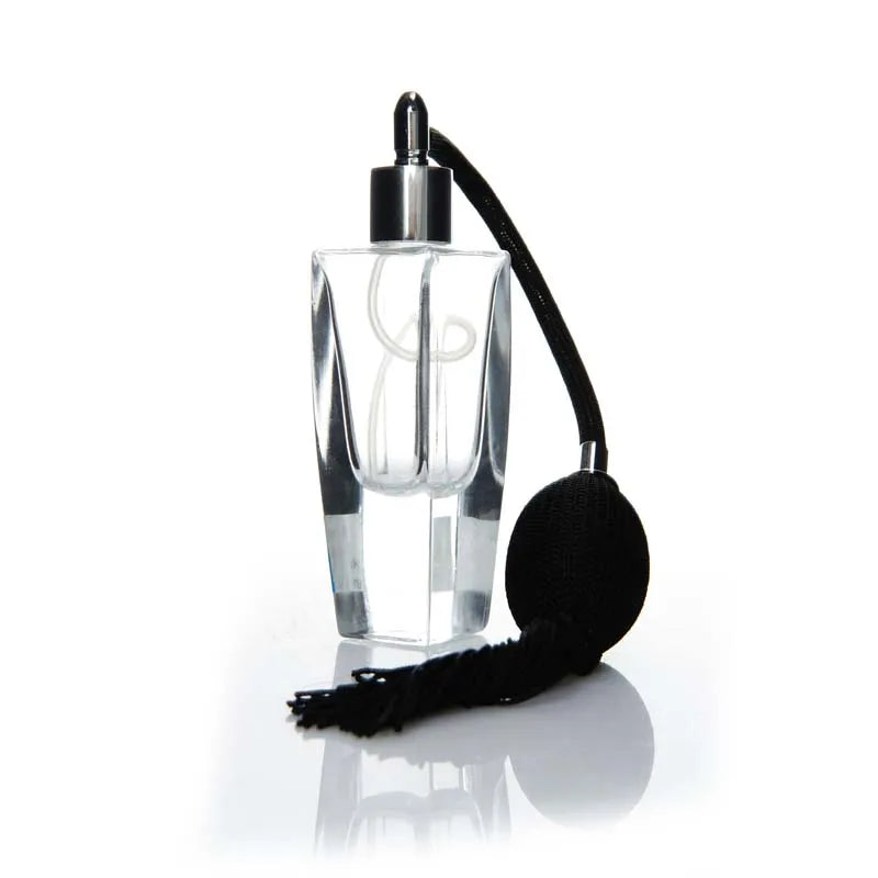 30ml  Airbag Nozzle Sprayer Bottle Glass Perfume square Empty Bottle Cosmetic Use Luxury