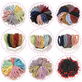 100PCS/Set 30 Styles Girls Nylon Women Rubber Band Hair Headband Scrunchie Fashion Hair Accessories Elastic Hair Bands MegaBDM