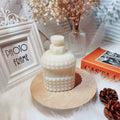 B-5210 Manual Vintage Perfume Bottle Soy Wax Scented Candles Round Desktop  Home DecorationMold Silicone 3D Mould