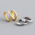 Wholesale 925 Sterling Silver Glossy Hoop Earrings Minimalist Geometric Punk Gothic Jewelry for Women & Men for Weddings Parties
