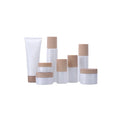 New Skin Care Packaging Pearl White Cosmetic Glass Bottle and Jar Spray Pump Bottle for Lotion Serum Cream Full Set