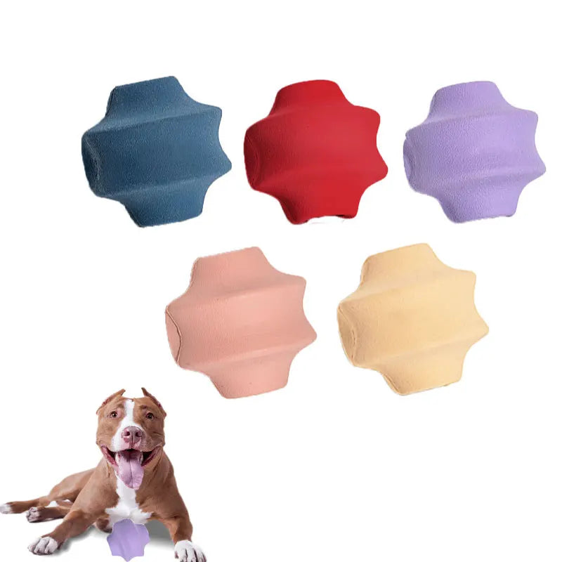 Eco-Friendly Daily Chew Toy Ball Set for Dogs Nature Rubber Interactive Pet Toy Teeth Cleaning Feature Tear-Resistant Stick Ball