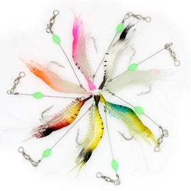 Wholesale 9cm 7g Invisibility Hook Shrimp Fishing Soft Lure for Sea Fish Catfish Tilapia Bass Zander for Pesca