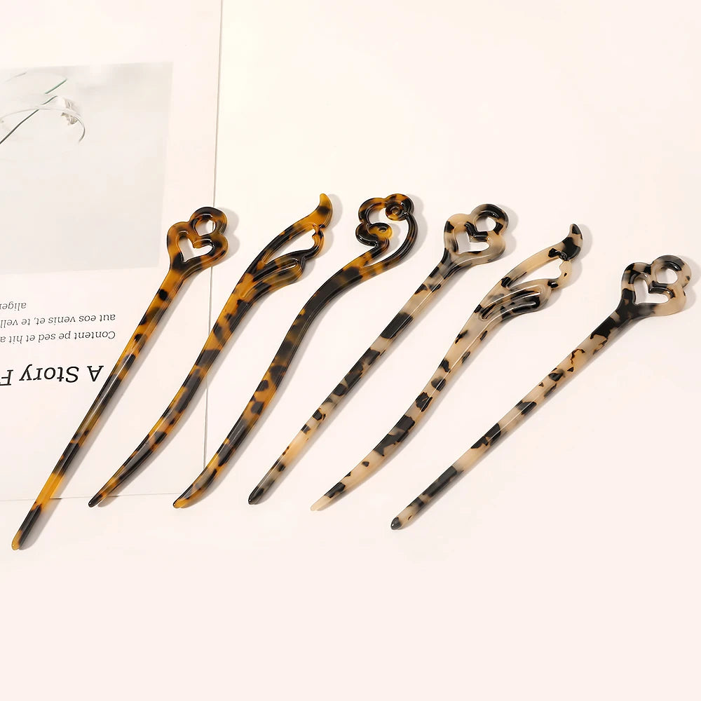 Archer FD-2027 Fashion Japanese Hair Stick & Chopsticks Beautiful Acetate Hanfu Hairpin for Girls 10.5x5cm