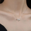 New Arrival Gold Plated Clavicle Chain Necklace Crystal Dragonfly Necklace Cute Dragonfly Pendants Necklace for Women