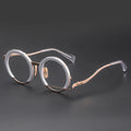 0034 High-Quality Blue-Ray Glasses Shenzhen Custom Plate Round-Framed Platinum Metal Fashion Glasses Frame