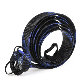 DORISEA PET Foldable 35mm 190cm Telescopic Fishing Rod Protection Sleeve with Reticulated Lanyard Mesh for Cod & Mackerel