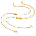 Wholesale Fashion Transit Stainless Steel Plated 18K Gold Bead Anklet
