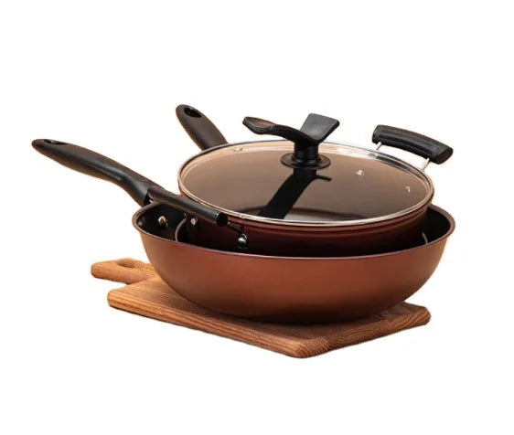 Non-Stick Stainless Steel 3-Piece Cookware Set with Hand Pan Cooking Pans & Kitchen Pot-Oven Safe Gift Set for Fry and Cookware