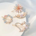 Girls Kids Bling Golden Silver Metal Bobby Pins Accessories Pearl Crystal Rhinestone Hair Pin Ladies Hair Slides Women Hairpins