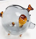 Customized Coin Murano Lampwork Blown Glass Borosilicate Round Storage Box Piggy Bank for Home Decor Souvenir Gift