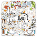Newly 50PCS Funny quotes emotional support silly goose sticker sheet