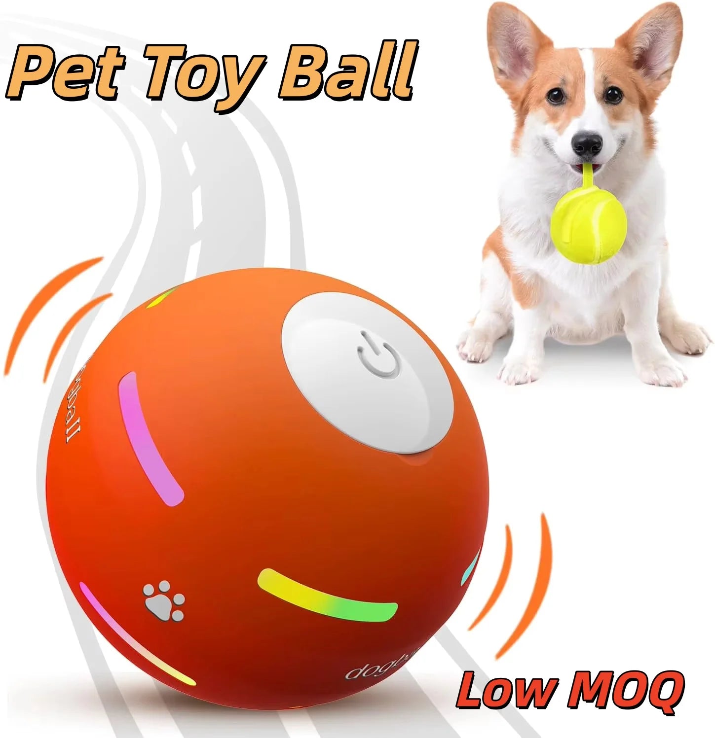 Remote Control Pet Toy Ball USB Rechargeable Motion Activated Led Light  Interactive Dog Ball for Dog