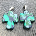 2026 Wholesale Festoon Turquoise Angel Christian Handmade Cross Crystal Pendant Holiday Gift for Friends