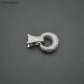 Many Style Alternative Brass Metal CZ Paved Silver Plating Round Heart Shape Necklace Clasps for Women Men Jewelry Making