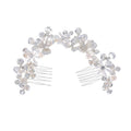 Promotion Metal Leaf Flower 2Combs Wedding Hair Accessories Girl Headdress Pearl Crystal Flower Bridal Hair Combs