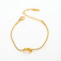 Wholesale High-End 18K Gold Plated Stainless Steel Snake Chain Knot Bracelet for Women Trendy Party Gift Jewelry