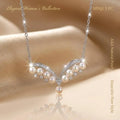 Luminous Spreading Wings 4-5mm Natural White Freshwater Button Pearl Pendant Necklace for Women High Luster New Arrival Gift